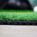 Aangepaste achtertuin drainage golfmat zetten groene praktijk